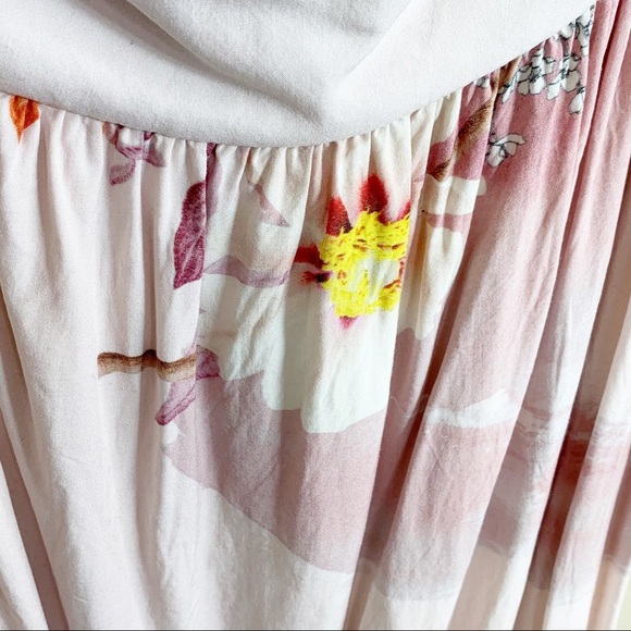 Plum Pretty Sugar - Pink Floral Strapless Midi/Maxi Dress - Picture 7 of 14